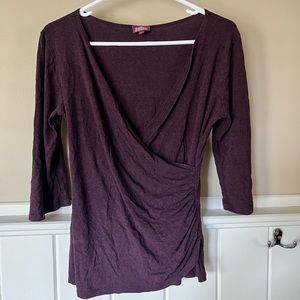 Salaam Purple Wrap Top
